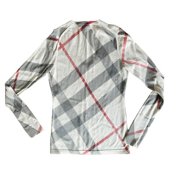 Burberry Brit Nova Checkered Cashmere Wool Sweater Women’s Size M - Picture 2 of 6